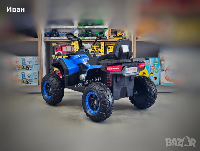 ТОП ЦЕНА!НОВО!Детско акумулаторно ATV/бъги Cool Nel BLUE с 12V батерия,EVA гуми,4x4,кожена седалка, снимка 5 - Детски велосипеди, триколки и коли - 54641660