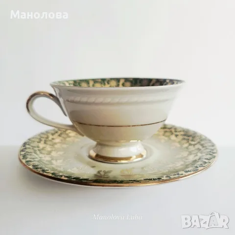 Колекционерска порцеланова чашка с чинийка Schumann Arzberg 