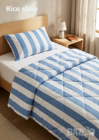 Лек комплект за пътуване – синьо-райе