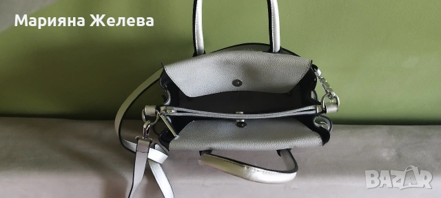 2 дамски чанти,сребриста и черна, снимка 2 - Чанти - 54305119