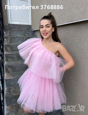 Красива рокля с тюл, снимка 2 - Рокли - 53988245