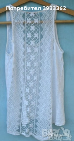 Zara Trafaluc дамски бял потник, снимка 2 - Корсети, бюстиета, топове - 55229361