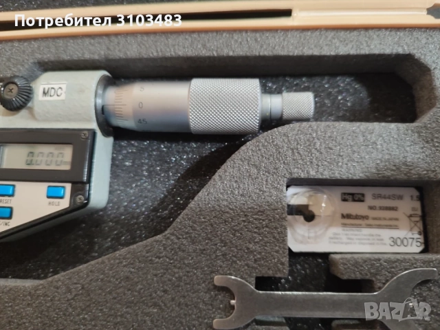 Микрометър Mitutoyo 0-25mm точност 0.001mm, снимка 5 - Стругове - 55363923