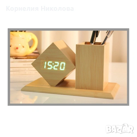 Органайзер и LED часовник с няколко показателя 2 в 1, снимка 4 - Други стоки за дома - 54198728