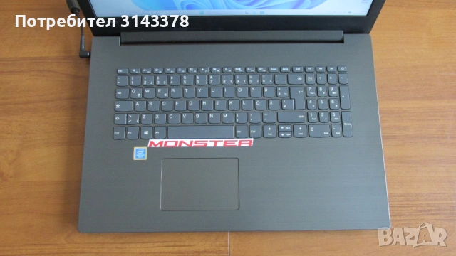 17.3 инча Lenovo с 8 GB DDR4,SSD, снимка 2 - Лаптопи за работа - 53987797