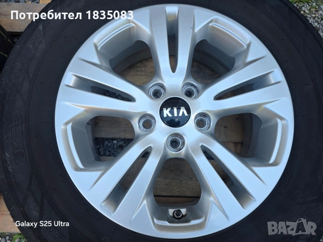 Лети джанти 16ки 5х114.3 Kia + летни гуми 215/70/16 Hankook, снимка 6 - Гуми и джанти - 54822038