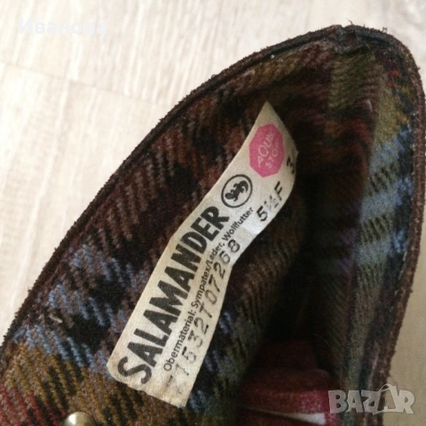 Кафяви боти  Salamander - естественна кожа., снимка 4 - Дамски боти - 54044237