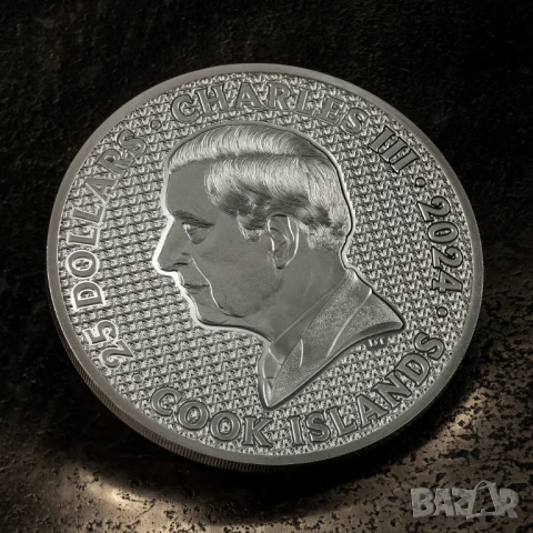 5 oz. 25 долара 2024 Острови Кук - Железния рицар - Изключително Рядка , снимка 4 - Нумизматика и бонистика - 54792332