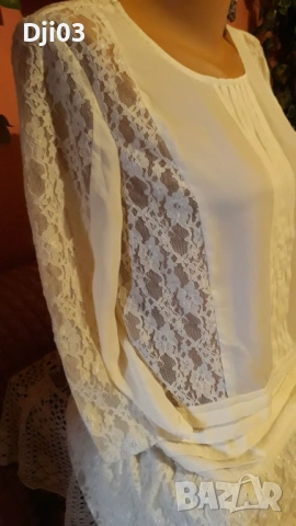 H&M Бяла къса Рокля, снимка 5 - Рокли - 54320893