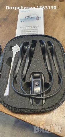 KIMAFUN IP67 Водоустойчив безжичен фитнес микрофон, 2.4G,за двама души