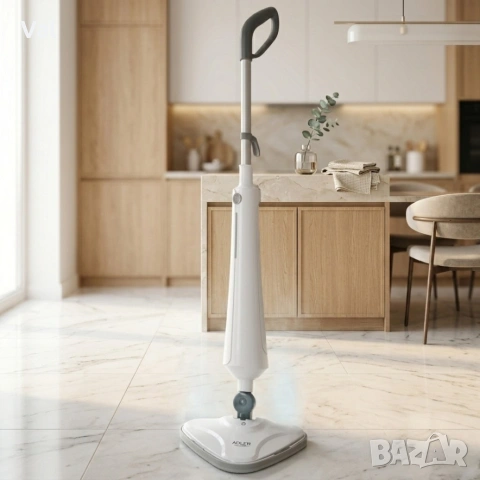 Парен моп Adler – 1300W мощност, дезинфекция без химикали и перфектно чисти подове