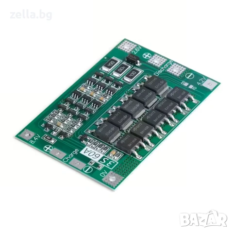 BMS модул 3S 60A за Li-Ion 18650 батерии 12.6V – Защита, балансиране и контрол 10085, снимка 4 - Друга електроника - 54657020