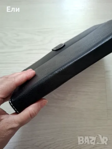 Черен кожен калъф за таблет 10", снимка 5 - Калъфи, кейсове - 55363175