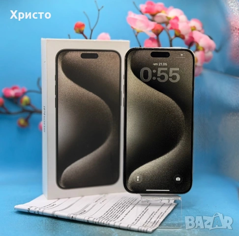 ГАРАНЦИОНЕН!!! Apple iPhone 15 Pro Max, 256GB, 5G, Natural Titanium  