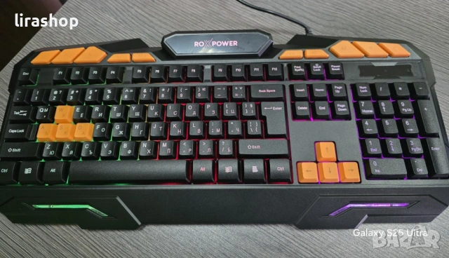 Нова! Геймърска клавиатура с Кирилица ROXPOWER G-8100, GAMING LED, Черна