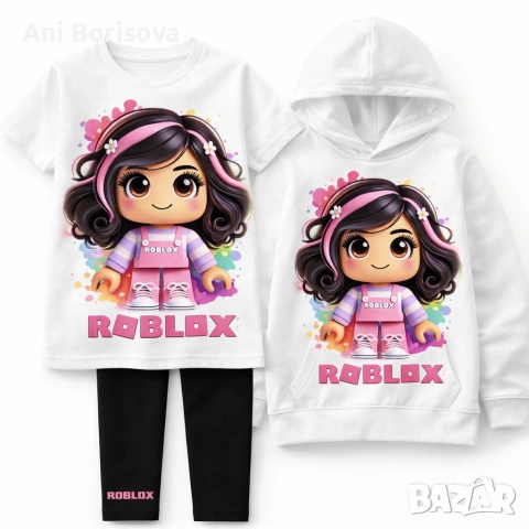 Детски комплект ROBLOX – тениска + суитшър + клин/панталон | ТОП модел 2026, снимка 11 - Детски комплекти - 54074621