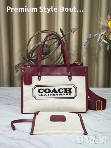 чанти COACH - Cargo Tote Canvas ↔️ 30 cm 🌸 ↕️ 22 cm ☘️ , снимка 9 - Чанти - 54070605