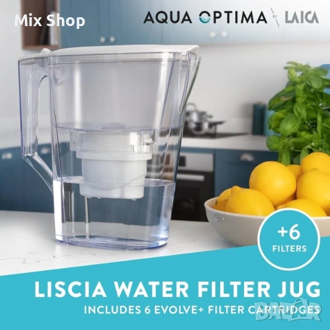 Нова Кана за филтър за вода Aqua Optima Liscia с 6 филтъра
