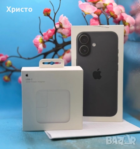 НОВ!!! Apple iPhone 17, 256GB, 5G, Black + подарък оригинално зарядно Apple  