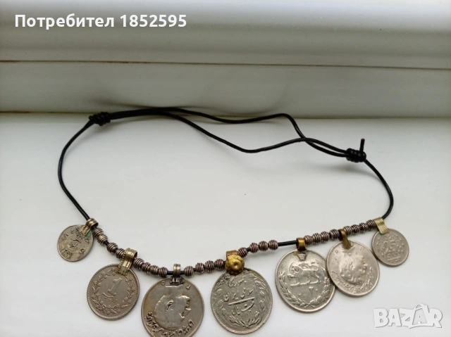 Vintage колие с арабски монети., снимка 5 - Колиета, медальони, синджири - 54721316