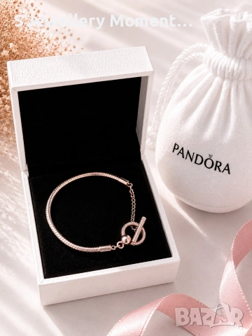 Гривна Пандора - PANDORA Rose Gold O Clasp , снимка 3 - Гривни - 55137617