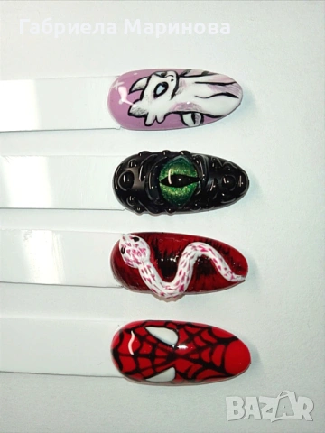 Ръчно изработени изкуствени нокти , снимка 9 - Продукти за маникюр - 53993692