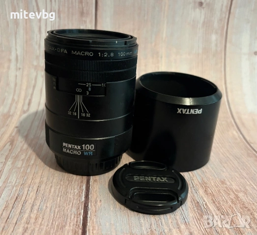Обектив Pentax DFA 100/2.8 WR Macro, снимка 2 - Обективи и филтри - 54593063