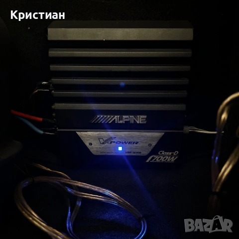 Alpine бас каса и усилвател комплект, снимка 3 - Аудиосистеми - 54308018