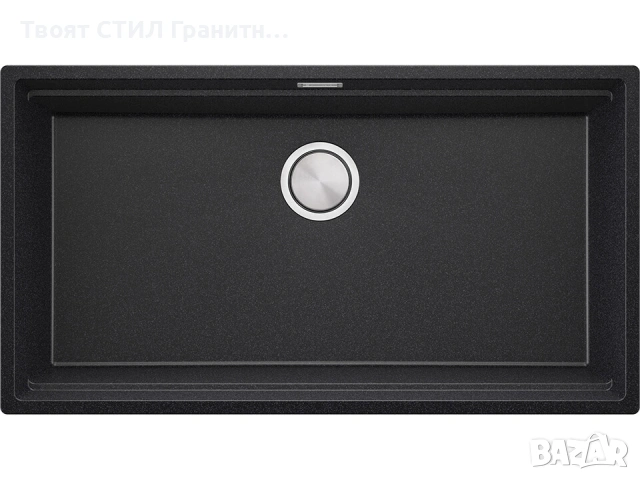 Графит кухненска мивка за вграждане под плот Прага 90 Level 860 x 470 мм, снимка 5 - Мивки - 53995045