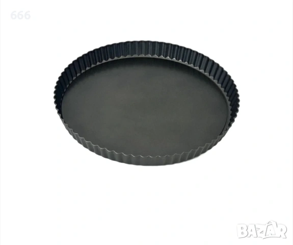 Разглобяема форма за тарт и киш от въглеродна стомана с незалепващо покритие – 28 см