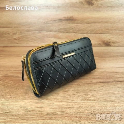 Дамски Дълъг портфейл с цип 