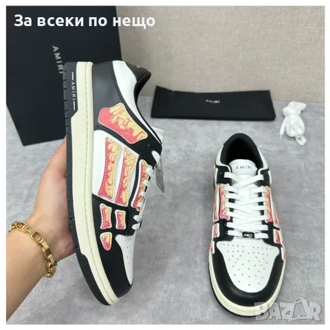 Amiri Skel Top Low "Fire Bandana" (Black/White) Мъжки Маратонки👟Дамски Маратонки Код ch28