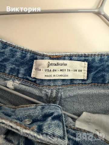 Къси дънкови панталони Stradivarius, снимка 3 - Панталони - 54190446