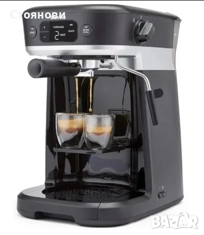 Breville 3в1 кафе машина-espresso-филтър-капсули milk frother подарък термо каничка