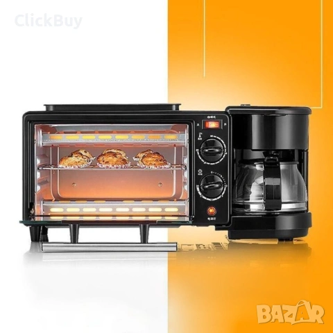 Многофункционална печка 3в1 с тостер и кафемашина, снимка 14 - Печки, фурни - 54119742