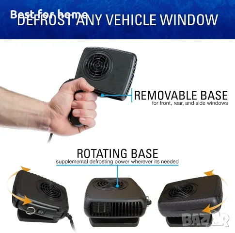 SubZero 12650 12V преносим размразител за прозорци за кола, камион, SUV, джип, 2 в 1 бърз нагревател, снимка 4 - Други инструменти - 55603010
