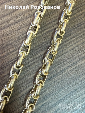 Мъжки златен ланец, снимка 4 - Колиета, медальони, синджири - 54186581