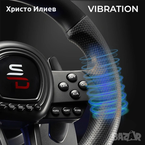 Състезателен волан с педали Subsonic Superdrive SV650, снимка 3 - Аксесоари - 54786274