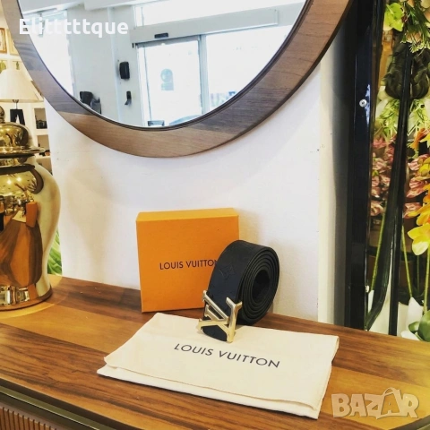 колан от естествена кожа в кутия Louis Vuitton 4см