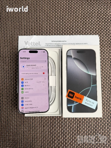 НОВ❗️ 36 МЕС. Гаранция❗️ 100%🔋❗️iPhone 16 Pro Лизинг от 30€/мес ❗️White  Titanium❗️128GB , снимка 10 - Apple iPhone - 54291738