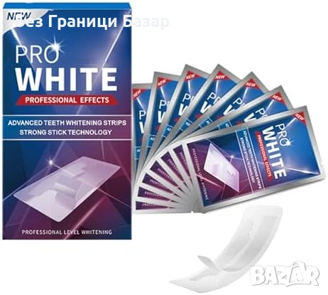 Нови Избелващи ленти за зъби 30 броя, 15 процедури, за чувствителни зъби