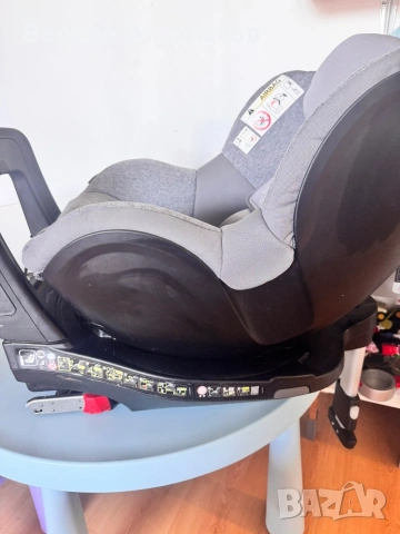 Britax Römer Dualfix i-Size – въртящо столче 360°, ISOFIX, 0–18 кг / 40–105 см - изпрано и запазено, снимка 2 - Столчета за кола и колело - 55243470