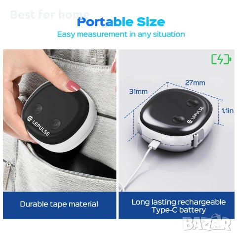 Lepulse Smart Body Roleta, Bluetooth измервателна лента за измерване на тялото, LED дисплей , снимка 2 - Друга електроника - 54973092