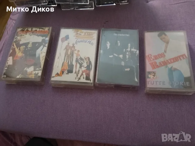 Аудио касети 4 броя Ерос Рамацоти.Roxcette,The Crauberries,ZZTop