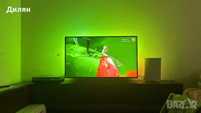 55" Philips 4K Ultra HD Android TV с 3-странен Ambilight, снимка 2 - Телевизори - 54990731