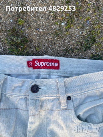 Supreme x Damien Hirst Painter Jean White, снимка 2 - Панталони - 54572740