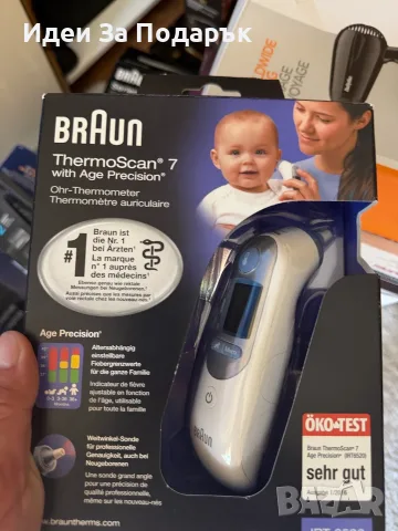 ЧИСТО НОВ Ушен инфрачервен термометър Braun ThermoScan 7 IRT6520