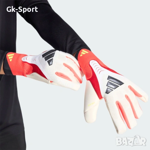 Вратарски ръкавици ADIDAS PREDATOR GL PRO WHITE/LUCID RED/BLACK размер 9, снимка 2 - Футбол - 54842272