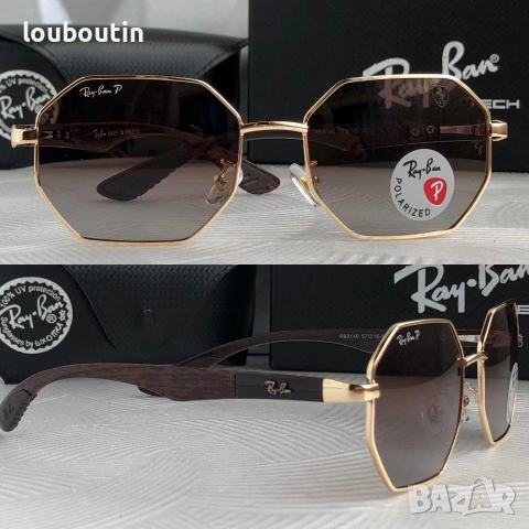 Ray Ban Ferrari 2 цвята мъжки слънчеви очила осмоъгълни с поляризация  дамски унисекс, снимка 2 - Слънчеви и диоптрични очила - 55149496