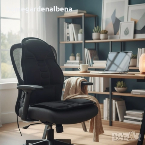 Масажна седалка с подгряване 7 мотора вибрационен масаж дистанционно дом офис кола, снимка 5 - Масажори - 54166254